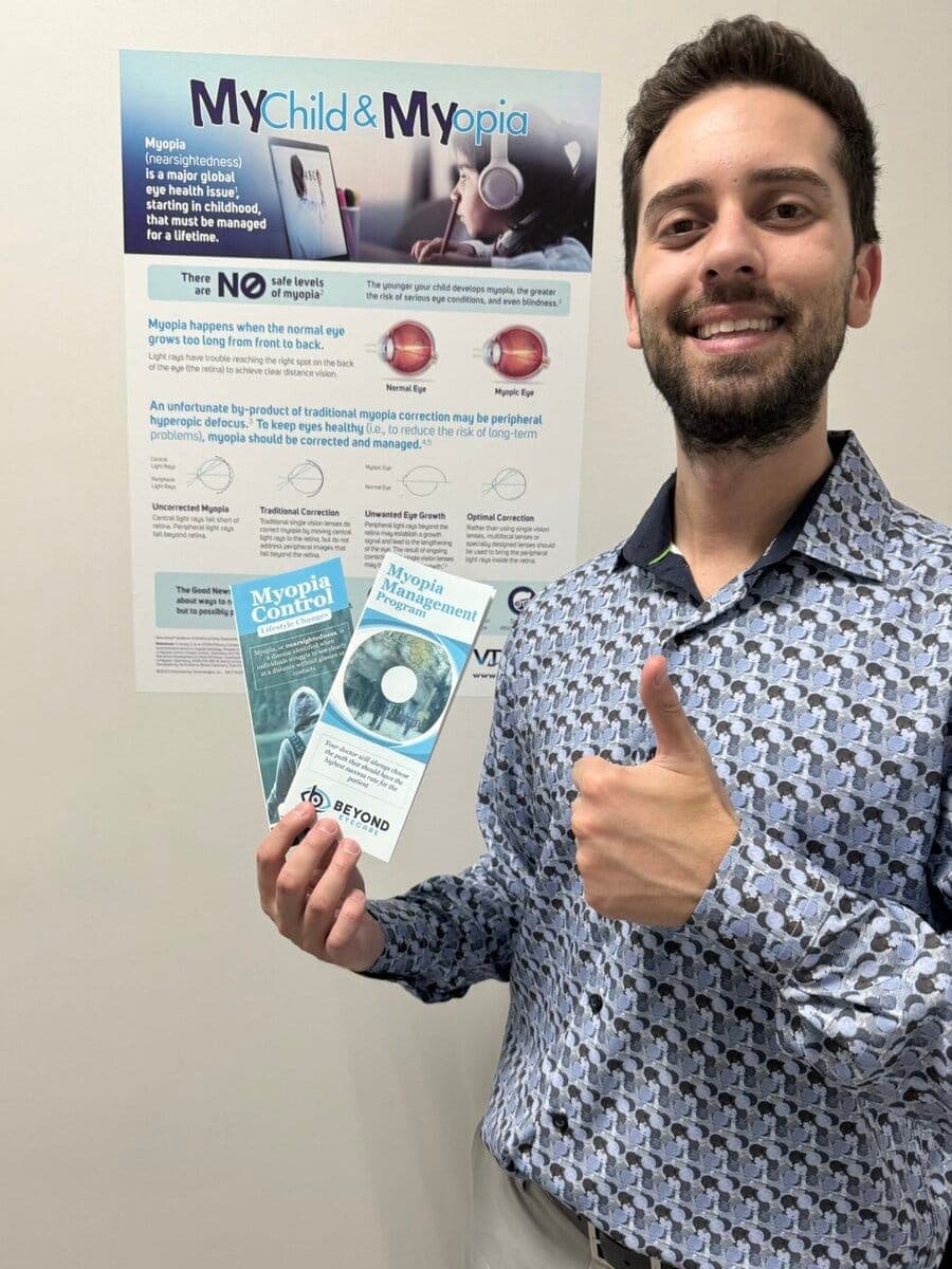 Illustration of Ortho-K lenses used for myopia control