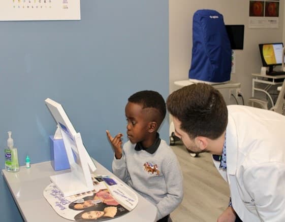 Child friendly myopia control care